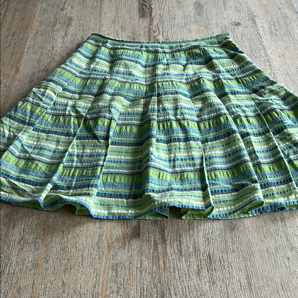 Vintage Striped Green and Blue Skirt